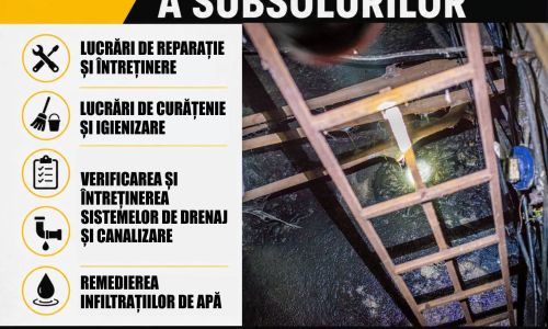 Servicii Edilitare pentru Comunitate Mioveni oferă servicii de mentenanță a subsolurilor