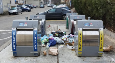 Nu aruncați deșeurile menajere în afara platformelor de gunoi