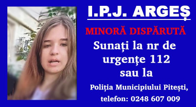 ALERTĂ în Pitești! O MINORĂ a dispărut de acasă